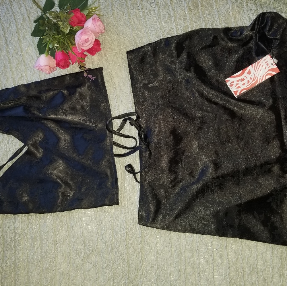 ROMWE top and skirt set